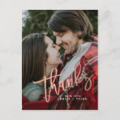 Elegant Roos Gold Bedankt Briefkaart (Voorkant)