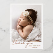 Elegant Roos Gold Bedankt voor de aankondiging van (Voorkant)