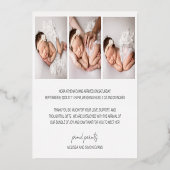 Elegant Roos Gold Bedankt voor de aankondiging van (Achterkant)