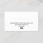 Elegant Roos Gold Black Border Aearing Display Contactkaartje (Achterkant)