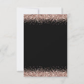 Elegant Roos Gold Black Glitter 40e verjaardag Kaart (Achterkant)