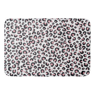 Elegant Roos Gold Black Leopard Animal Print Badmat