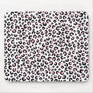 Elegant Roos Gold Black Leopard Animal Print Muismat