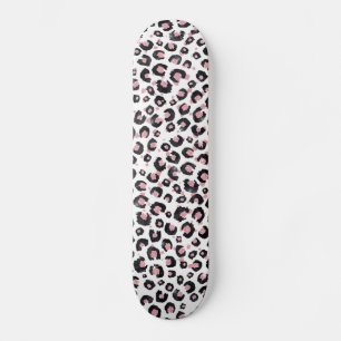 Elegant Roos Gold Black Leopard Animal Print Persoonlijk Skateboard