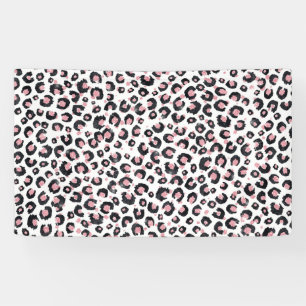 Elegant Roos Gold Black Leopard Animal Print Spandoek
