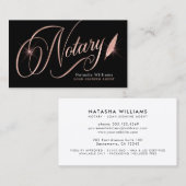 Elegant Roos Gold & Black met lageagent Visitekaartje (Voorkant / Achterkant)