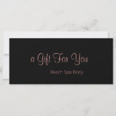 Elegant Roos Gold Black Salon Gift Certificate (Voorkant)