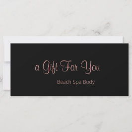 Elegant Roos Gold Black Salon Gift Certificate