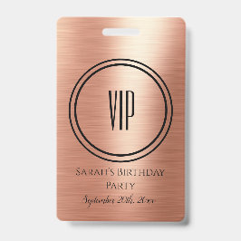 Elegant Roos Gold Black, sinds 1999 VIP-toegang Badge