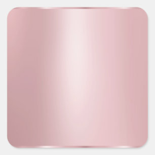 Elegant Roos Gold Blank Moderne Sjabloon Trendy Vierkante Sticker