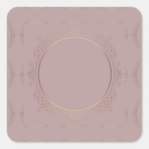 Elegant Roos Gold Blank Sjabloon Jouw tekst toevoe Vierkante Sticker