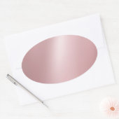 Elegant Roos Gold Blank Trendy Sjabloon Ovale Sticker (Envelop)