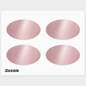 Elegant Roos Gold Blank Trendy Sjabloon Ovale Sticker (Vel)