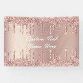Elegant Roos Gold Blush Drivers Tekstnaambanner Spandoek (Horizontaal)