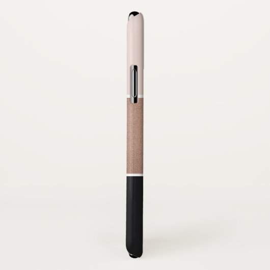 ELEGANT ROOS GOLD BLUSH PINK COPPER BLACK STRIPS Case-Mate iPhone CASE (Achterkant / rechts)