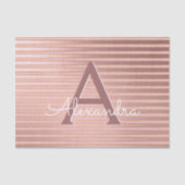 Elegant Roos Gold - Blush Pink Monogram Tissuepapier (Voorkant)