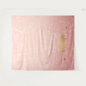 Elegant Roos Gold Blush Pink Quinceanera Foto Wandkleed (Voorkant (horizontaal))