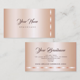 Elegant Roos Gold Blush Professioneel en Trendy Visitekaartje