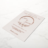 Elegant Roos Gold Blush Wedding Folie Folie Uitnodiging (Gedraaid)