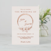Elegant Roos Gold Blush Wedding Folie Folie Uitnodiging (Staand Voorkant)