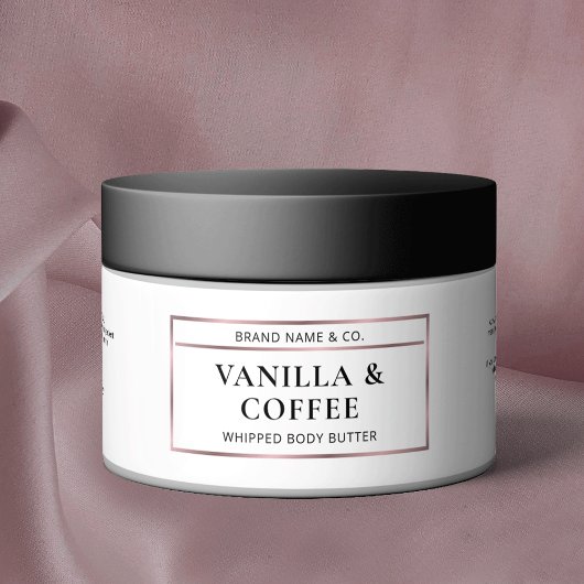 Elegant Roos Gold Body Butter Jar Wrapper Label Waterfles Etiket