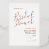 Elegant Roos Gold Boho Minimalistisch Vrijgezellen Folie Uitnodiging (Voorkant)