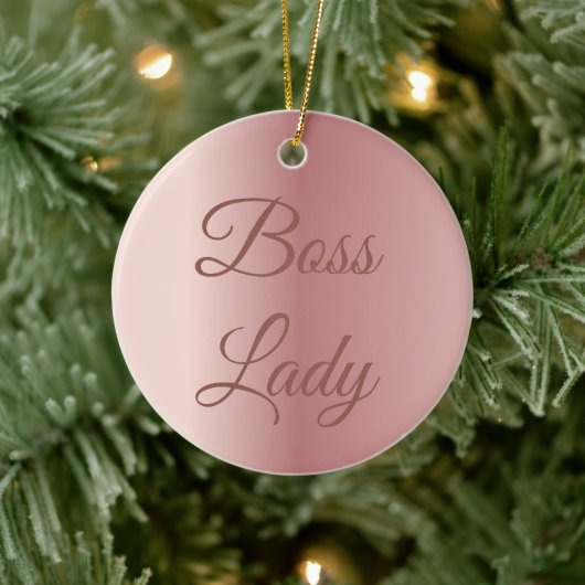 Elegant Roos Gold Boss Lady Gift voor vrouwelijke  Keramisch Ornament (Boom)