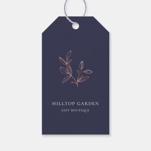 Elegant Roos Gold Botanical Branch Price Labels Cadeaulabel (Voorkant)