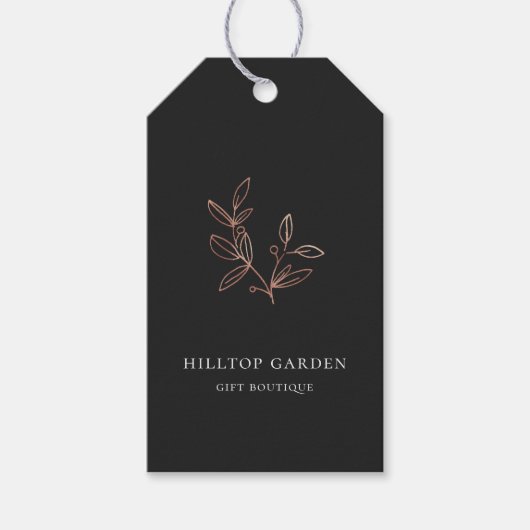 Elegant Roos Gold Botanical Branch Price Labels Cadeaulabel (Voorkant)