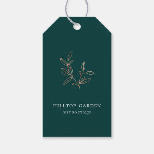 Elegant Roos Gold Botanical Branch Price Labels Cadeaulabel