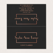 Elegant Roos Gold Broken Lijst Donkergrijs Visitekaartje (Buitenkant ongevouwen)