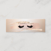 Elegant Roos Gold Brush Stroke, Faux Lashes Mini Visitekaartje (Voorkant)