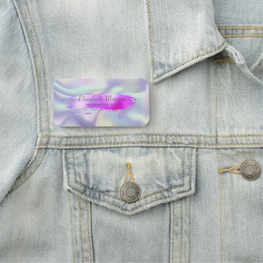 Elegant Roos Gold Brush Stroke, Ombre Naamplaatje (In situ)