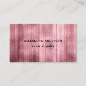 Elegant Roos Gold Brushed Metal Professional Visitekaartje (Voorkant)