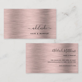 Elegant Roos Gold Brushed Metallic monogram Naam Visitekaartje
