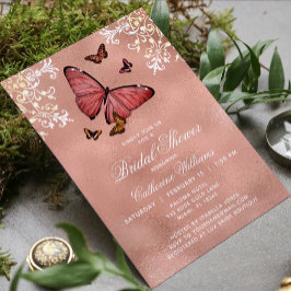 Elegant Roos Gold Butterfly Florence Vrijgezellenf Kaart