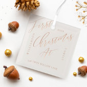 Elegant Roos Gold Calligrafen - Nieuw startpunt Glas Ornament