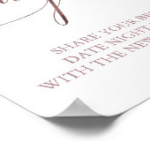 Elegant Roos Gold Calligrafie Datum plaatsing op d Poster (Hoek)