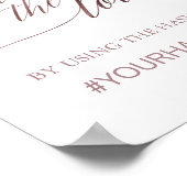 Elegant Roos Gold Calligrafie De liefde vastleggen Poster (Hoek)