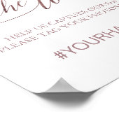 Elegant Roos Gold Calligrafie Deel het liefdesteke Poster (Hoek)