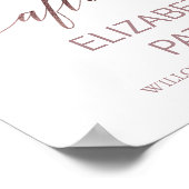 Elegant Roos Gold Calligrafie, gelukkig altijd na Poster (Hoek)