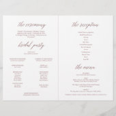 Elegant Roos Gold Calligrafie gevouwen Volledig Pr (Achterkant)