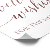Elegant Roos Gold Calligrafie Goed gewenst teken Poster (Hoek)