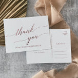 Elegant Roos Gold Calligrafie Hartelijk dank Briefkaart<br><div class="desc">Deze elegante roos goudkalligrafie bedankt dat je briefkaart perfect is voor een eenvoudige bruiloft. Het lichtroze ontwerp is voorzien van een minimalistisch briefkaart met romantische en grillige faux roos gouden folie. Pas de voorzijde van de kaart aan met een kort bericht. Pas de rug aan met een langer dank u...</div>