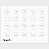 Elegant Roos Gold Calligrafie Hartelijk dank Ronde Sticker (Vel)