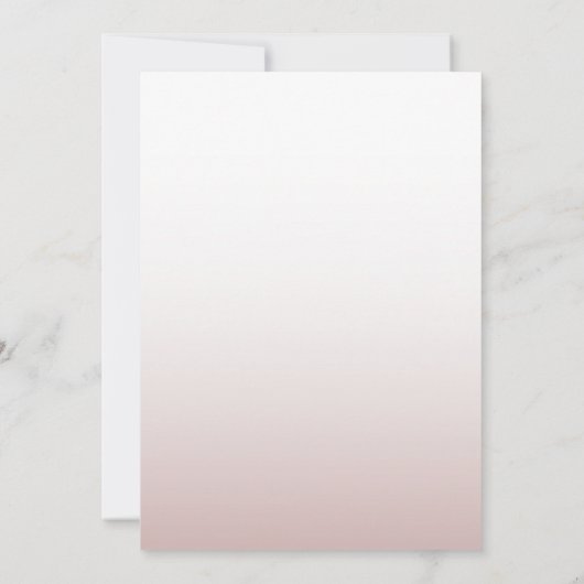 Elegant Roos Gold Calligrafie Het huwelijk van Kaart (Achterkant)