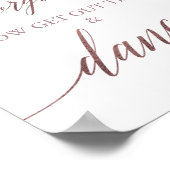 Elegant Roos Gold Calligrafie Je ziet er geweldig Poster (Hoek)