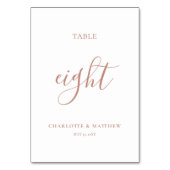 Elegant Roos Gold Calligrafie Kaart (Achterkant)