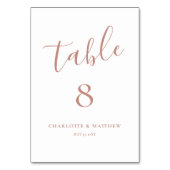 Elegant Roos Gold Calligrafie Kaart (Achterkant)