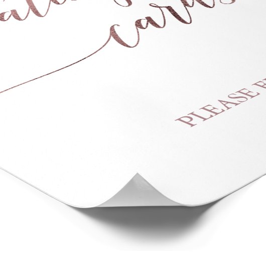 Elegant Roos Gold Calligrafie Kaarten Poster (Hoek)